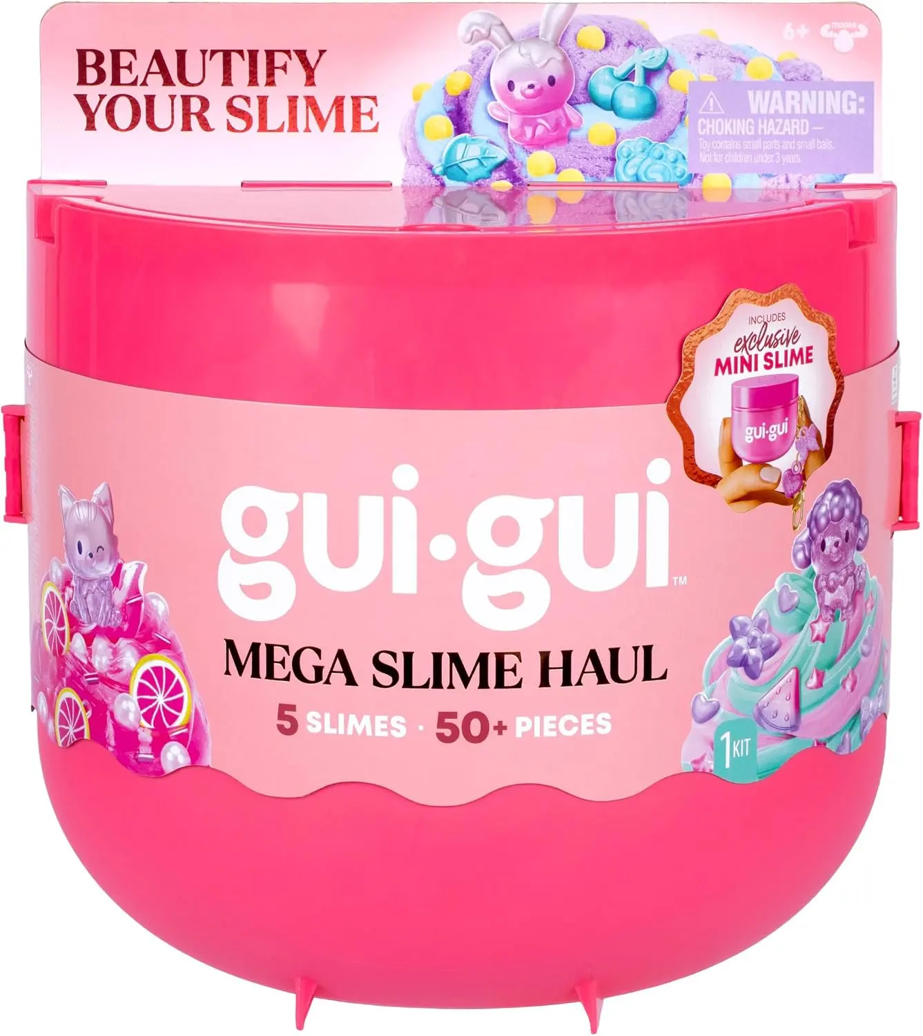 GUI GUI Scented Slime Haul, 5 Slimes, 50+ Accessories, Kids' Sensory Play Toys