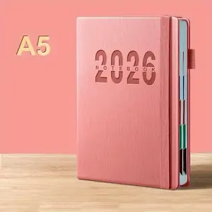 2026 Daily Planner, 400 Page Professional Agenda, One Page Per Day Layout, 365-Day Calendar, Self-Discipline Check-In, Office & School Organizer, Planner Notebook