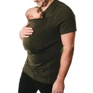 Kangaroo Dad Multifunctional Clothes Kangaroo Mommy Casual T-Shirt Women Women's Henley Batwing Womenswear Top Streetwear