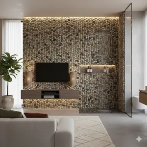 RIO 12"x12" Interlocking Natural River Rock