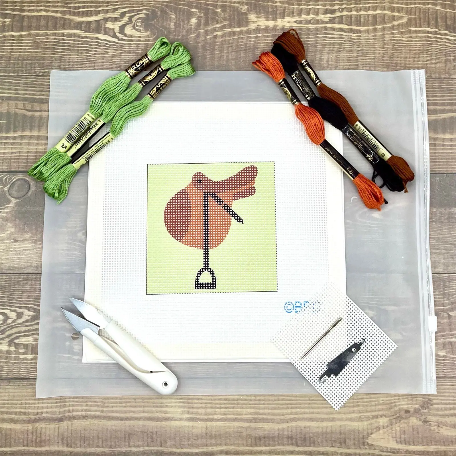 Riding Saddle Needlepoint Kit