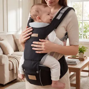 baby must haves，Ainomi 6-in-1 Safety-Certified Baby Carrier, Adjustable Detachable All-Seasons Sling with Hip-Healthy Design, Logo Print, Lumbar Support, Lightweight for Newborns to Toddlers - Ideal for Shopping, Travelling multifunctional cozy wrap