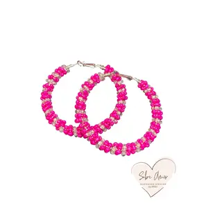 Hot Pink Hoops