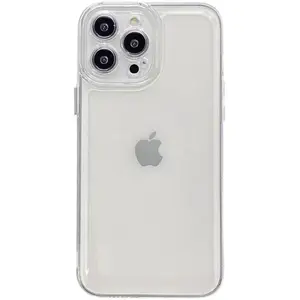 Transparent thickened phone case suitable for Apple 16 Pro, iPhone 17 Pro Max, anti-drop, full coverage for 15, European and American style, 14, 13
