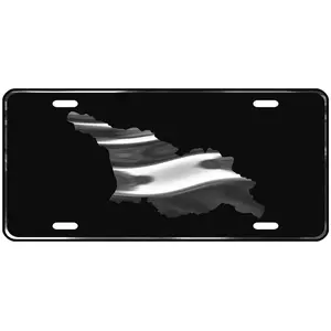 CustoMonsterDesigns Georgia Map Heavy Duty Aluminum License Plate