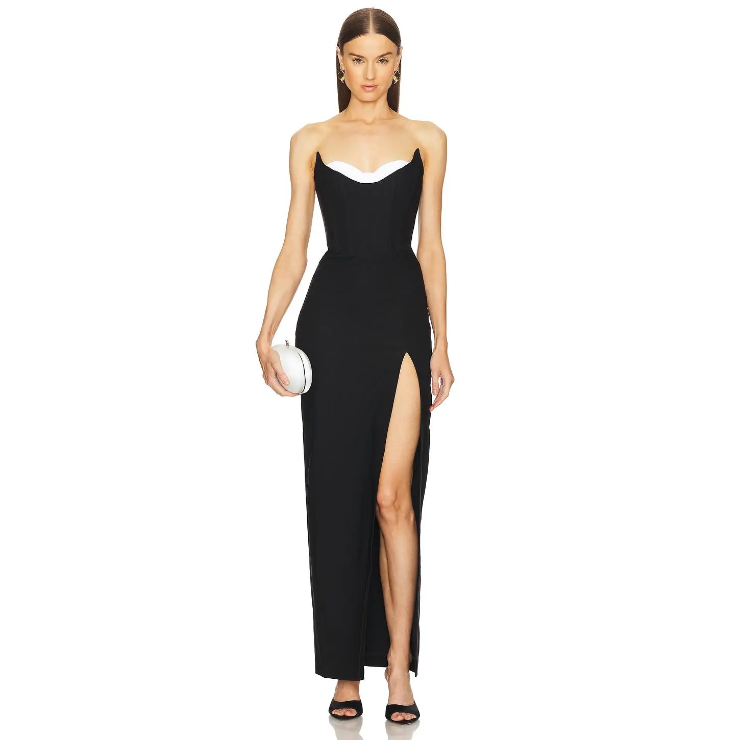Michael Costello x REVOLVE Jada Gown in Black & Ivory Michael Costello x REVOLVE Jada Gown in Black & Ivory
