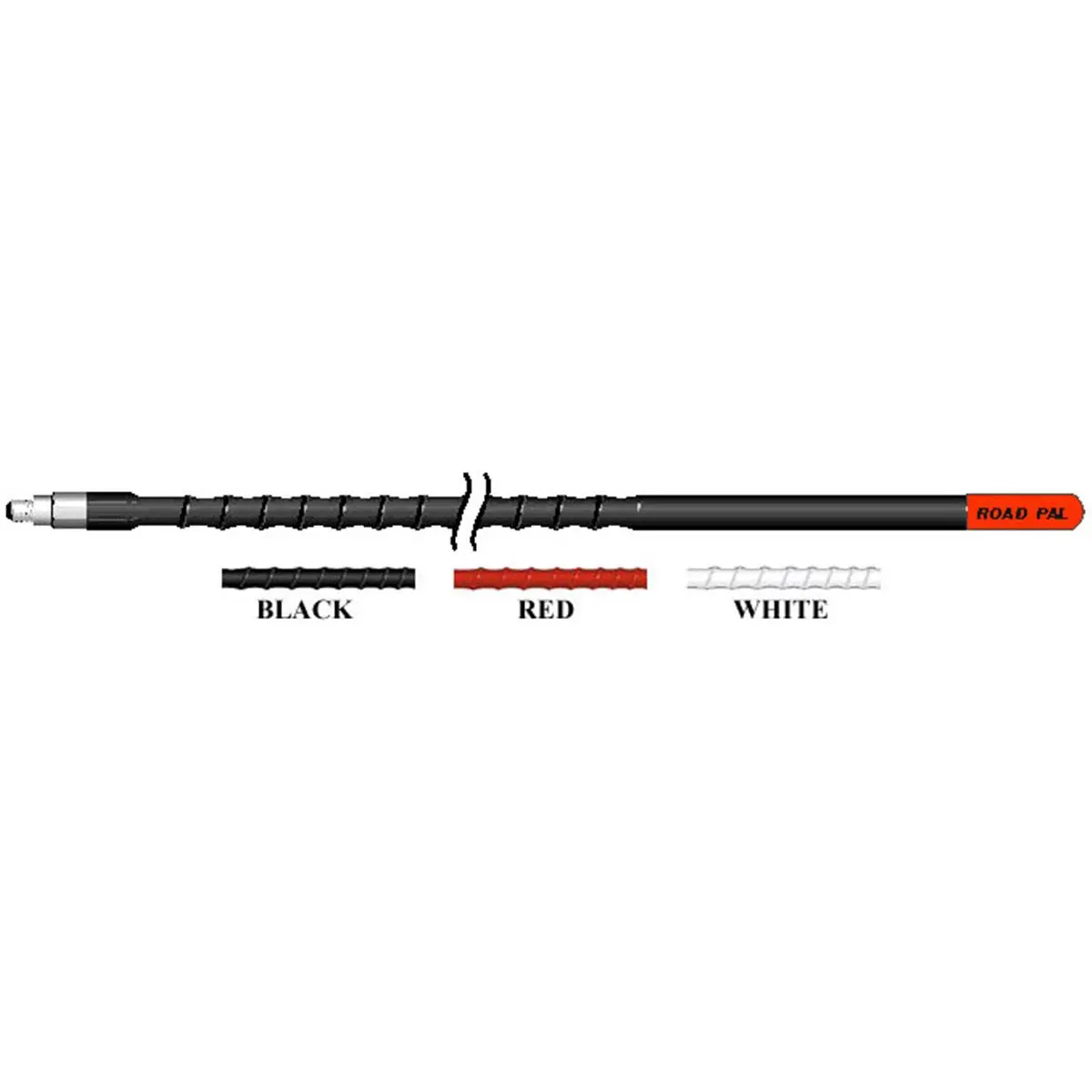 212 MAIN Firestik 3 ft. Red .63 Wave CB Whip Antenna - Lightweight, 40 Channels, Thread Base, Truck Antenna, Boating Accessory