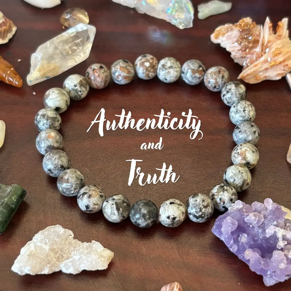 Handmade Stretch UV Reactive Beads Yooperlite for Inner Vision Authenticity and Truth Bracelet