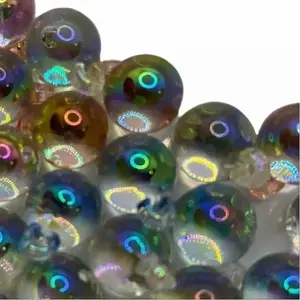 15mm Transparent Round Pendant Beads - 45 Pack for Jewelry Making & Car Hangers - Multicolor Design - Versatile & Easy to Work With - Shipped from Michigan, USA