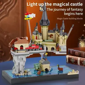 1256pcs Magic Castle Building Blocks Model, Building Block Sets, Assembly Building Blocks, Creative 3D Puzzle Toy, Detailed Decoration Piece, Stress Relief for Adults, Gift for Collectors