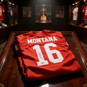 Joe Montana San Francisco 49ers Hand Autographed Custom Stitched Red Jersey Beckett Authenticated