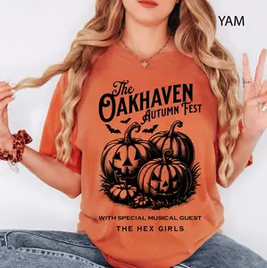 Oakhaven Autumn Fest Shirt, Witch’s Ghost Scooby Tee, Retro Halloween Sweatshirt, 90s Cartoon Movie Shirt, Nostalgia Halloween Gift Crewneck Cotton