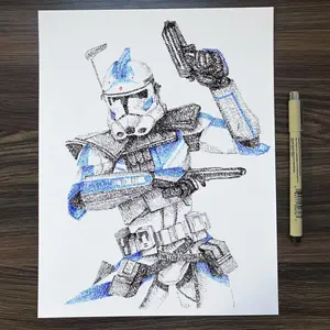 Arc Trooper Fives Cardstock Word Art Print