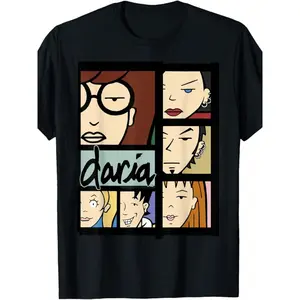 EWH Daria Character Panels Logo T-Shirt Casual Tee
