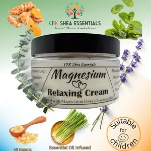 Magnesium Relaxing Cream infused with minerals and added essential oils 4 oz