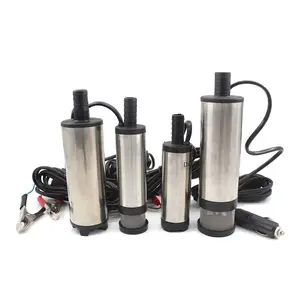 Oil Diesel Fuel Pump DC 12V 24V Electric Submersible Pump Stainless Steel Mini Transfer Car Oil Kerosene Pump Suction 30L/min