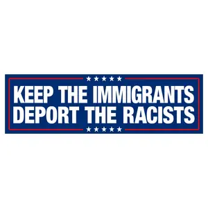 Anti-Trump Car Magnets, 10" x 3" , Keep the immigrants deport the racists , Are We Great Yet , Durable, Weatherproof, Bold Statement