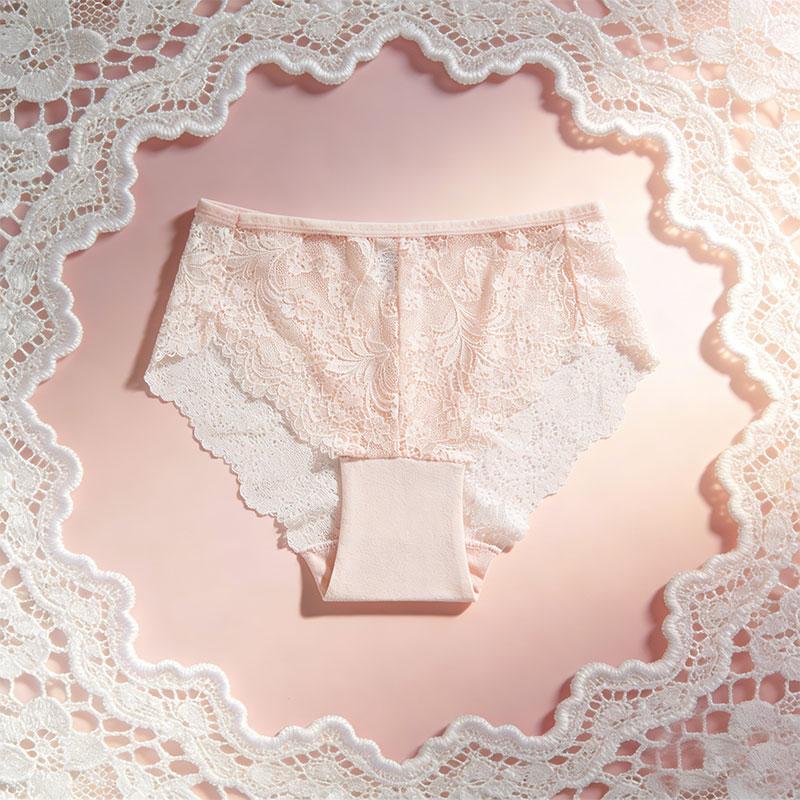6PCS Solid Color Hollow Lace Women’s Panties — Sexy, Butt-Lifting, Skin-Friendly & Breathable Triangle Style for Everyday Wear and Dates