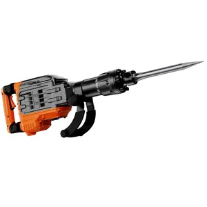 Demolition Jack Hammer, 3500W Jack Hammer Concrete Breaker, 2pcs Chisel with Gloves & 360 Celsius Swiveling Front Handle for Trenching, 1900 BPM Heavy Duty Electric Jack Hammer, Black