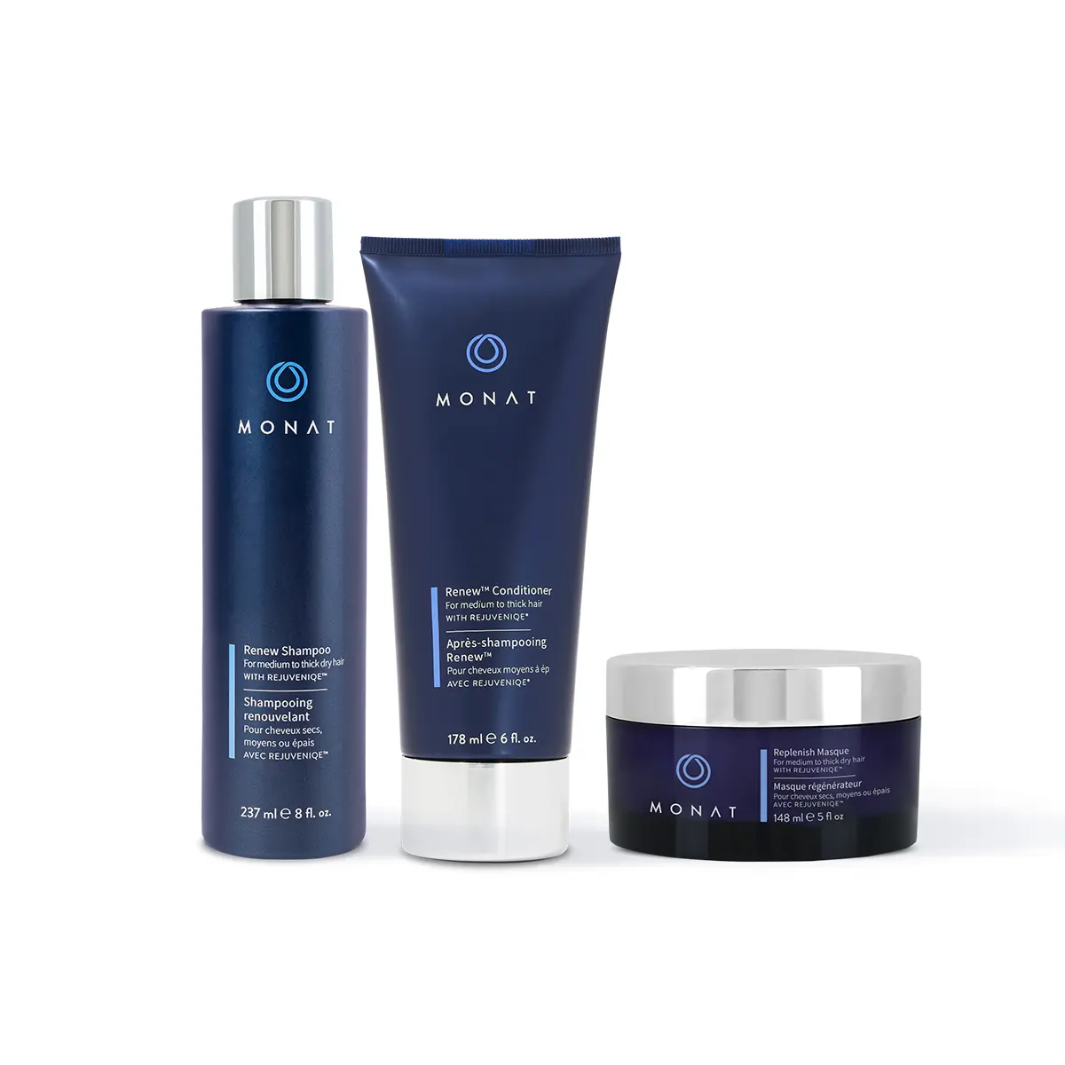 MONAT Renew Hydrating System | Shampoo, Conditioner & Deep Treatment for Dry, Brittle Hair (3-Piece Set) MONAT Renew Hydrating System | Shampoo, Conditioner & Deep Treatment for Dry, Brittle Hair (3-Piece Set)