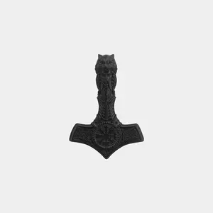 Mjolnir Hammer Pendant - Black