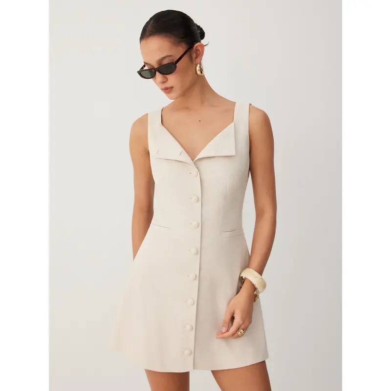 knee length dresses for ladies Linen Maxi Dress - White Linen Dress - Simple Linen Dress - Linen Spaghetti Strap Dress - Plus Size Clothing - Linen Dress Women main image 1