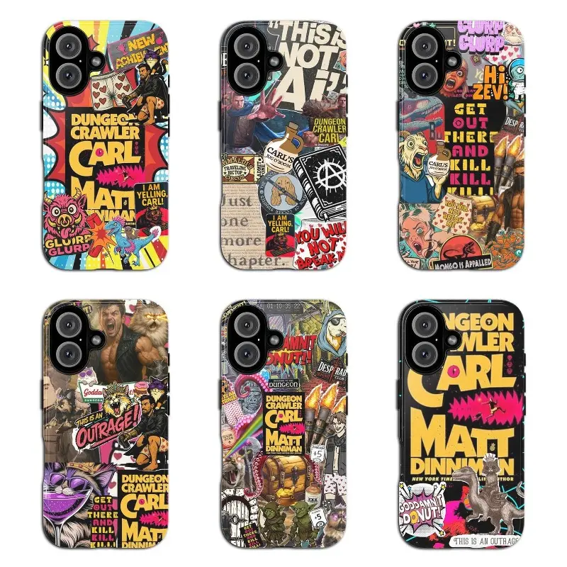 "Dungeon Crawler Carl" Phone Case — "Princess Donut & Mongo" Player-Themed Protective Cover. Exclusive to Fans of the Fantasy RPG Novel. Compatible with iPhone 11–17 Pro Max/Plus Series and Samsung Galaxy S23–S25 Series.