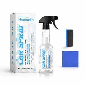 Car Coating Spray 120ml Detail Cleaning Surface Oil Film and Stain Polish Coating  Restore Shine Waterless Wash Automotive Clean Supplies
