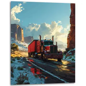 Ample | Semi Truck Wall Art Decor for Trucking Office - Trucker Gifts for Truck Driver - Semi Trucks Posters - Semi Trucks Poster | 11x14 Inches Unframed