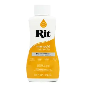 RIT All-Purpose Dye Marigold - Golden Brown & Yellow Fabric Dye for Cotton Wool Silk Nylon Rayon & More - Non-Toxic Craft Dye