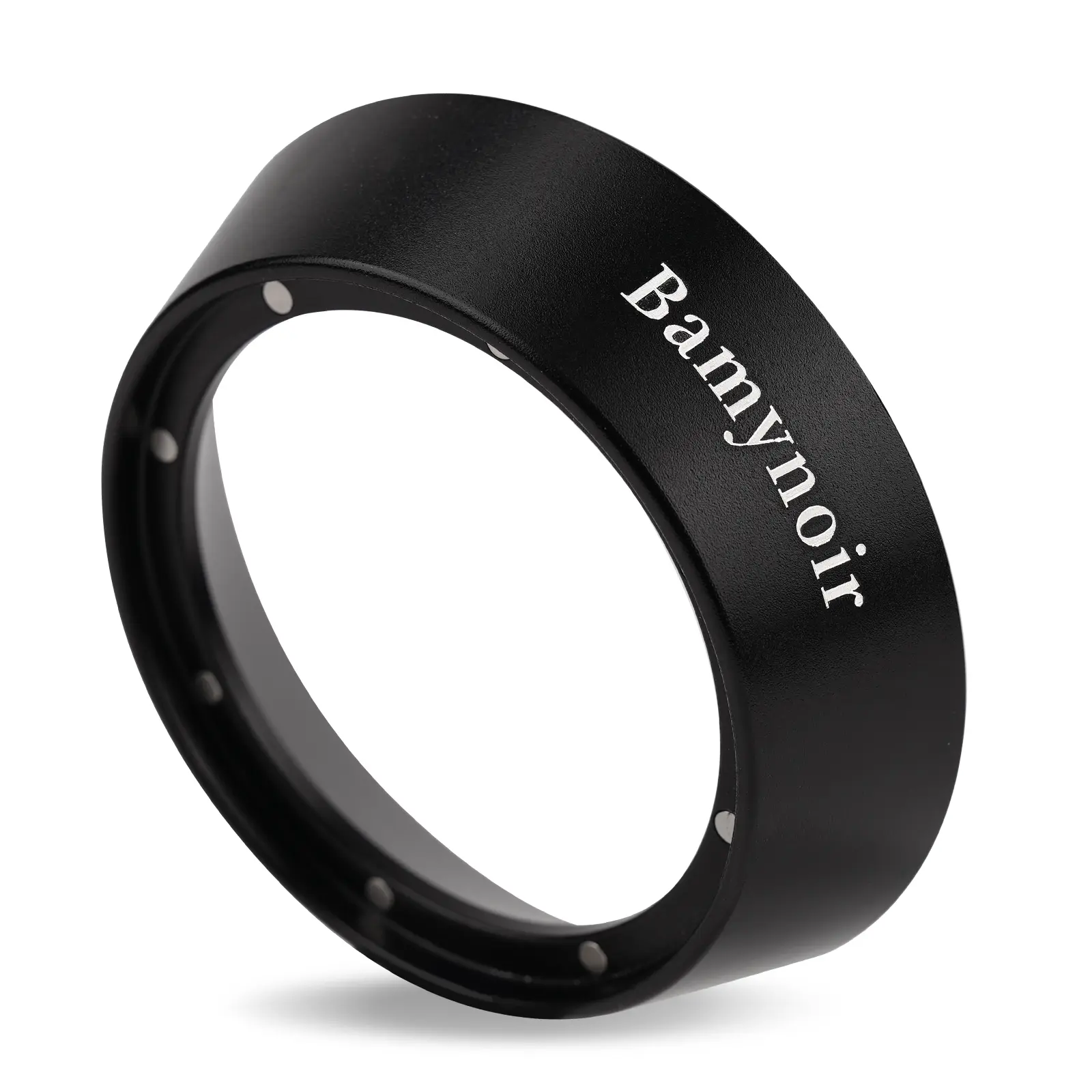 Bamynoir Magnetic dosing Funnel Compatible with 51mm protafilter,Espresso Coffee Dosing Ring - 20mm Anodized with 8 Neodymium(Black)