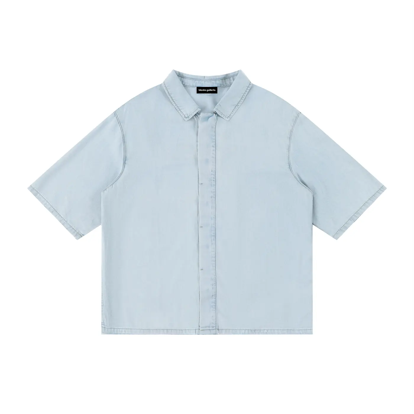 Unisex Vintage Wash Drop Shoulder Lyocell Shirt