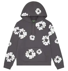 Denim Tears Cotton Wreath Hoodie Charcoal - size L, XL, XXL