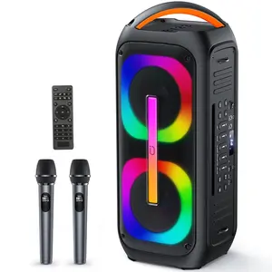 JYX T11T Karaoke Machine for Adults with 2 Wireless Microphones & Powerful Sound