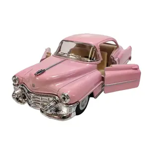 KINSMART 1:43 1953 CADILLAC SERIES 62 COUPE Diecast Metal & Plastic Model Car with Pull-Back Action & Openable Doors Pink Collectible
