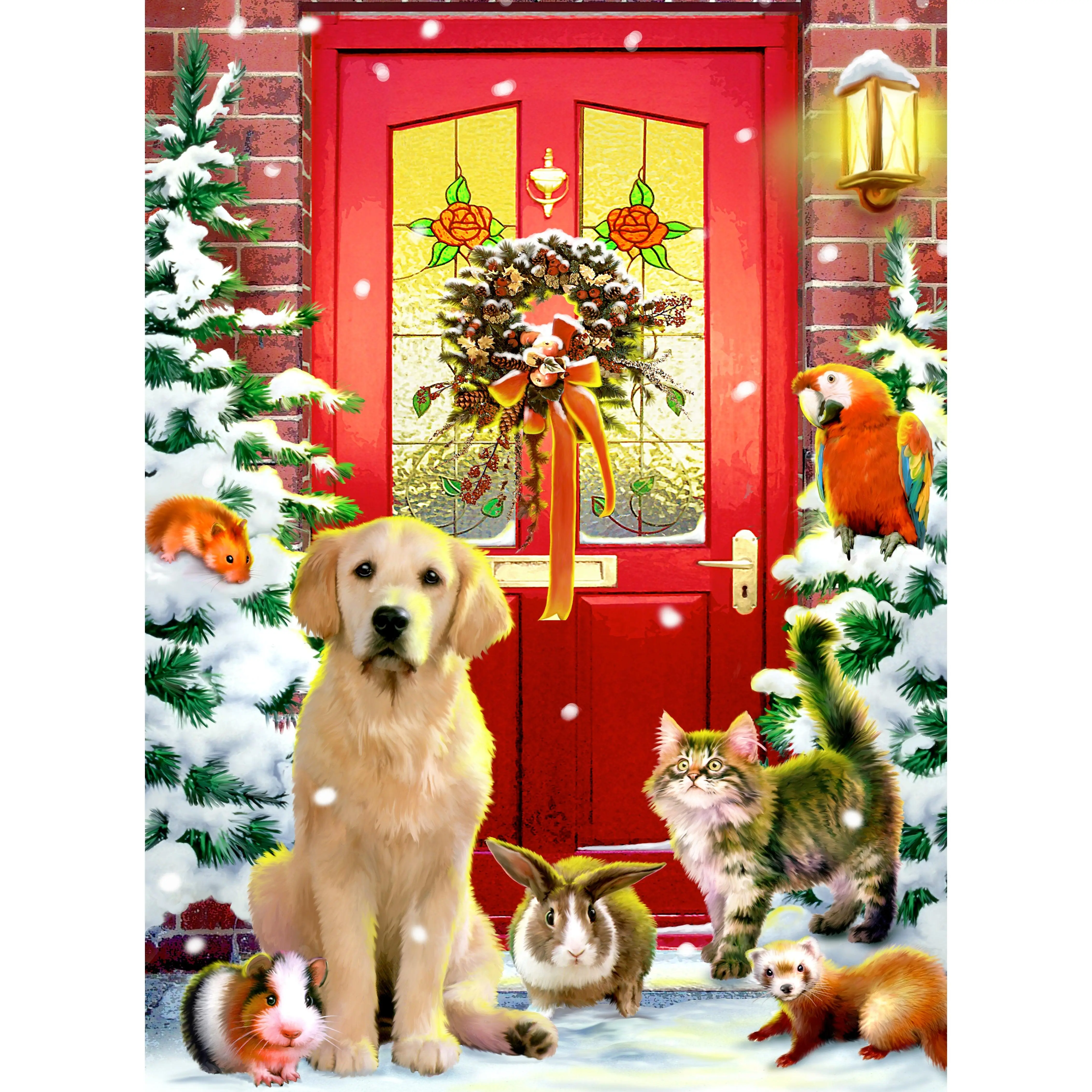 Christmas Welcome (51 Piece Mini Christmas Wooden Jigsaw Puzzle)