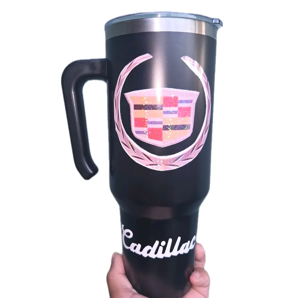 40oz Stainless Steel Tumbler with Handle