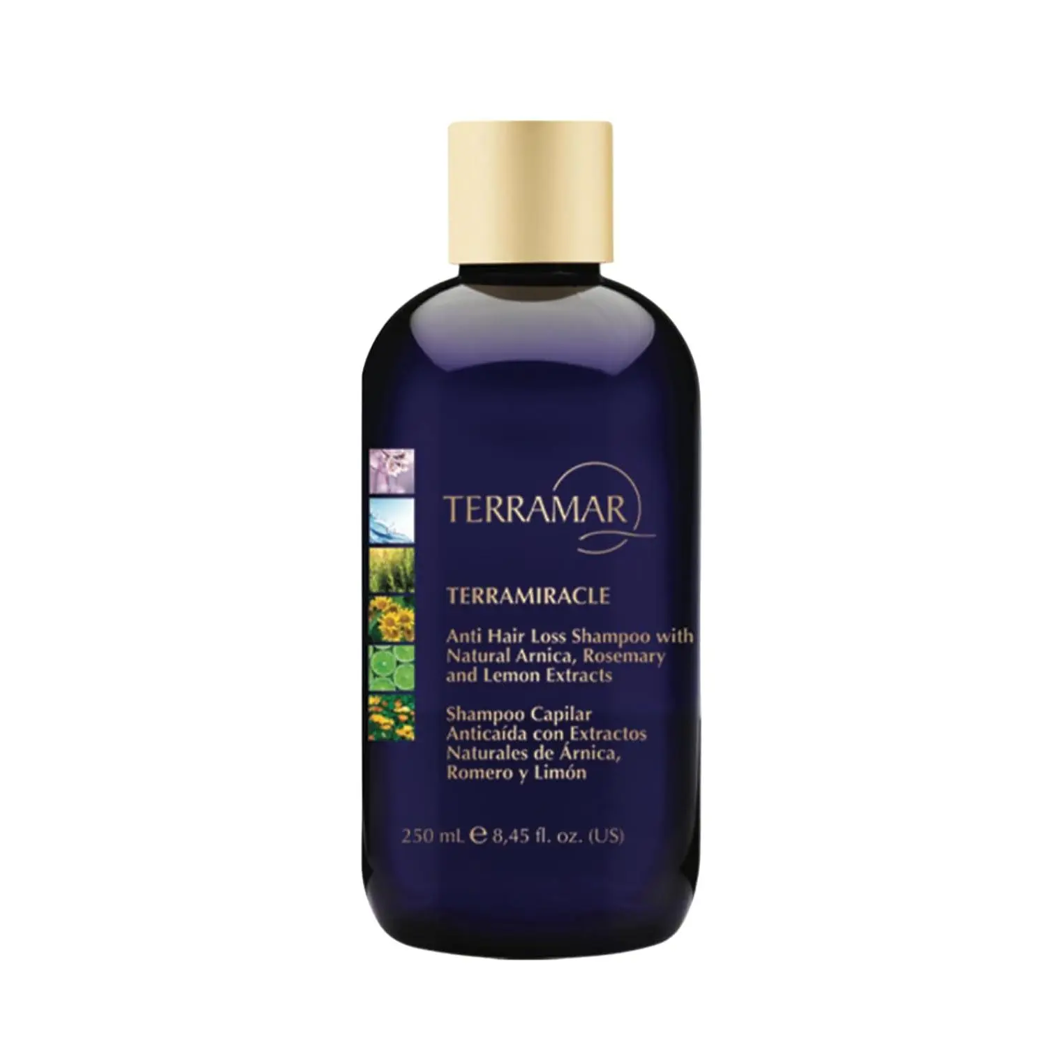 Terramar TERRAMIRACLE Anti Hair Loss Shampoo - with Arnica, Rosemary & Lemon Extracts - Strengthens Hair, Reduces Fall, Promotes Scalp Health