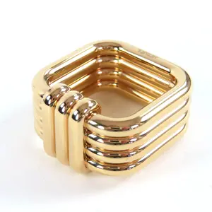 Pre-owned HERMÈS Stainless Small Leather Goods Ruban Scarf Ring Accessory