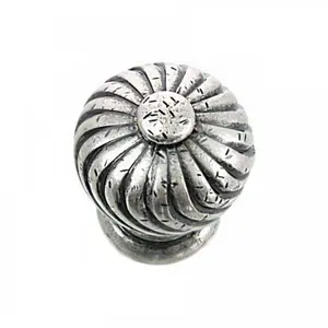 Strategic Brands  1.25 in. Distressed Pewter Nickel French Twist Cabinet Knob
