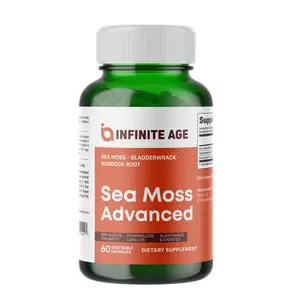 Sea Moss Superfood Capsules wSea Moss Botanical Blend Capsules with Bladderwrack & Burdock Root – Daily Wellness Supplement – 60 Capsulesith Bladderwrack & Burdock Root – 60 Count