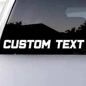 Custom Text Vinyl Decal Car Window Banner Personalized Username 2x2 to 20x20 inch Vehicle Exterior Decoration Windshield Sticker Truck Sticker