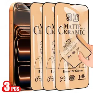 1-3PCS Matte Ceramic Screen Protector For iPhone 17 Pro 13 11 16 Pro Max Air 15 14 12 Mini XR Xs X 7 8 Plus SE Protective Film