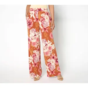 BEAUTIFUL by Lawrence Zarian Regular Printed Knit Wide Leg Pull-On Pant