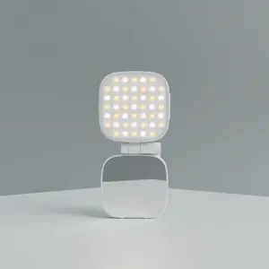 Magnetic Selfie Light with Makeup Mirror & Magnetic Clip, Phone Light Compatible with iPhone Magsafe, 360° LED Selfie Ring Fill Light with Mirror for Selfies/Photography/TikTok/Zoom Calls/Video Conference, Portable Selfie Light, Ringlight