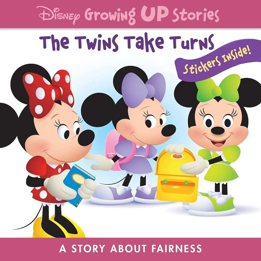Children's Early Learning Book - The Twins Take Turns, Fair Play Story Book with Included Sticker Sheets, Teaches Importance of Taking Turns, Includes Stickers