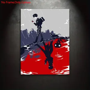 1 piece/set Frameless Canvas Painting Print Poster,Classic Dual-World Japanese Anime Manga Suspense Art,Persona 5 Joker,Perfect Gift for JRPG Video Game Lovers,Ideal Gift for Bedroom,Office,Living Room,Dorm Hallway,Kitchen,Mural,Wall Decoration,Room Decor