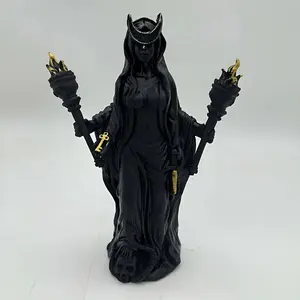 1Count Hecate Greek Goddess Statue Halloween Decoration, Night Witch Moon Goddess Sculpture, Fantasy Figurine Creative Home Decor Deskp Accent, Indoor Decoration, Fantasy Decor, Deskp Ornament, Moon Goddess Art, Luminous Figurine, Resin Sculpture, Handcra