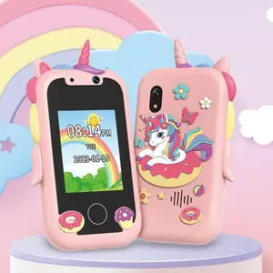 Cute Unicorn Design Cell Phone, Cartoon Design Multifunctional Camera, Small Camera Phone with Lanyard, Best Birthday Gift Kawaii Phone for Birthday & Christmas Gifts