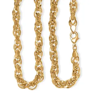Rolo Belcher Chain Necklace in 18K Yellow Gold Plated Bronze 20 Inches Christmas Gifts